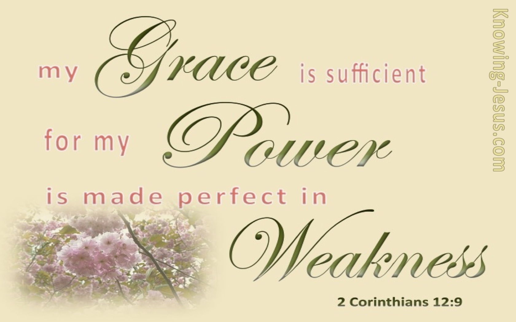 2 Corinthians 12:9 My Grace Is Sufficient (beige)